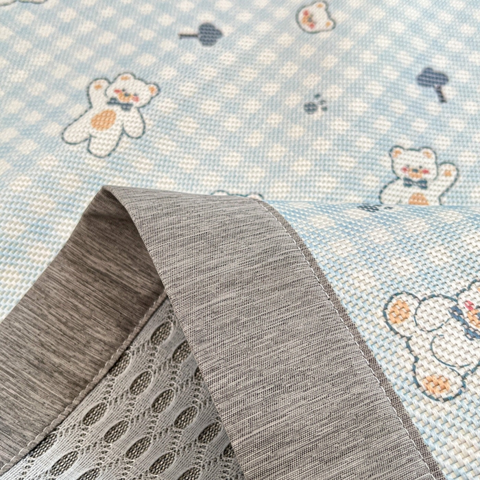 91家纺网 家纺一手货源 找家纺 迪乐妮 2025新款印花真冰藤冰凉席 baby熊