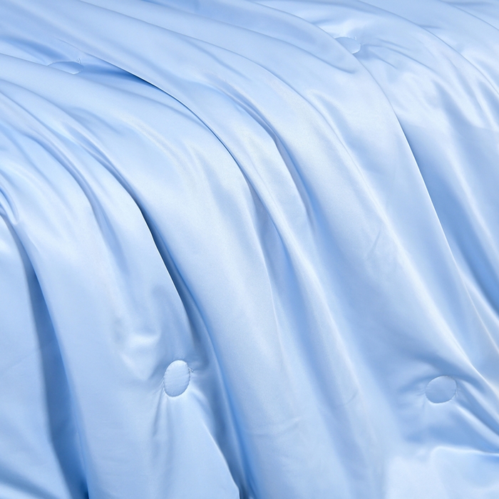 91家纺网 家纺一手货源 找家纺 优尚家纺 2025新款水洗天丝刺绣夏被夏被四件套 沧海兰