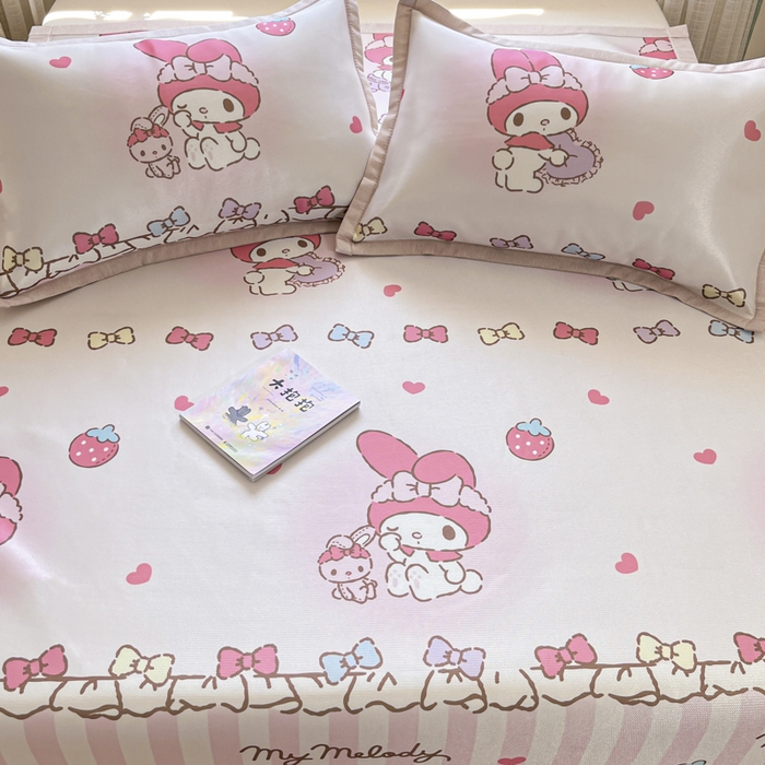 91家纺网 家纺一手货源 找家纺 （总）博雅 2025新款三丽欧A类小版数码印花1200D冰丝凉席凉席席子