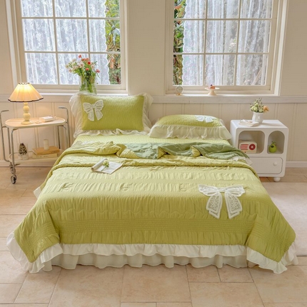 91家纺网 家纺一手货源 找家纺 （总）八方汇 2025新款雪纺床盖夏被四件套