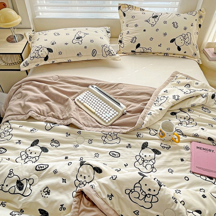 91家纺网 家纺一手货源 找家纺 富艺隆 2025新款水洗棉双层纱夏被 奶酪丸丸饼