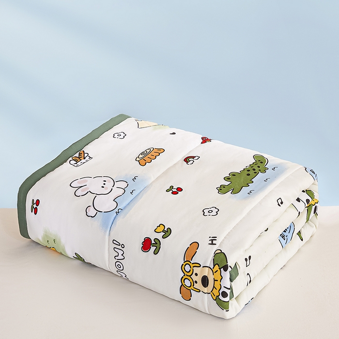 91家纺网 家纺一手货源 找家纺 2025梦初语新款水洗棉印花棉花被 萌宠乐园