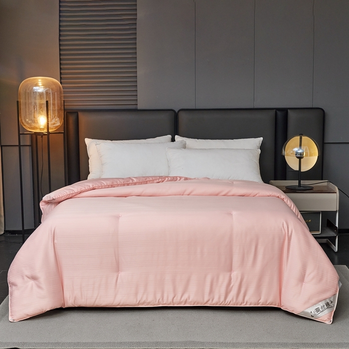 91家纺网 家纺一手货源 找家纺 （总）金同成家纺 2025新款缎条蚕丝被春秋被子母被冬被子被芯