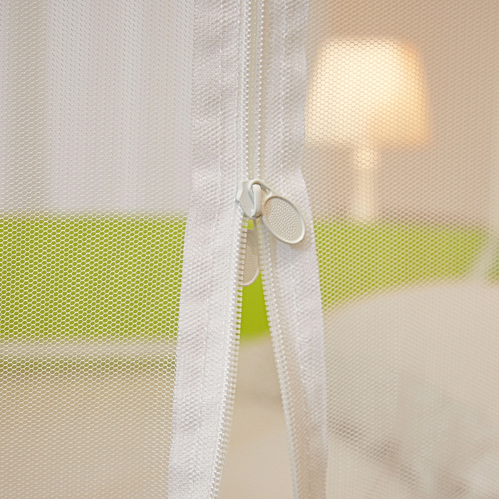 91家纺网 家纺一手货源 找家纺 冉美家纺  2025新款T+U门坐床蚊帐 夏茵-果绿