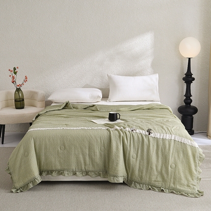 八方汇 2025新款双层皱皱纱森林被被子被芯 东篱