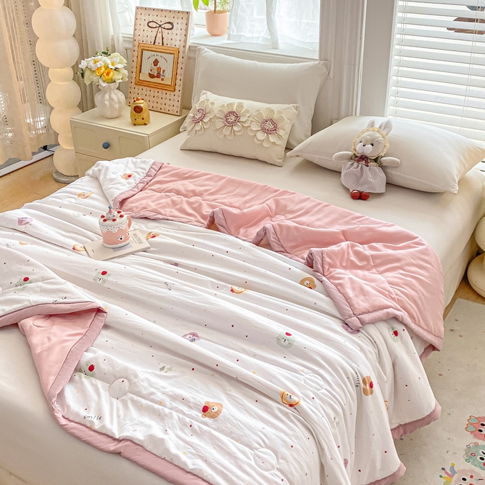 91家纺网 家纺一手货源 找家纺 好睡棉 2025新款柔软裸睡级水洗棉夏被新疆棉花被夏凉被空调被被子 温暖小熊