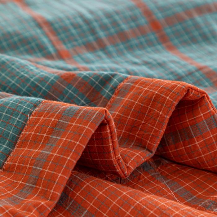 91家纺网 家纺一手货源 找家纺 鑫棉坊 2025新款全棉色织水洗棉A类棉花夏被可机洗空调被四件套床单枕套 百香果