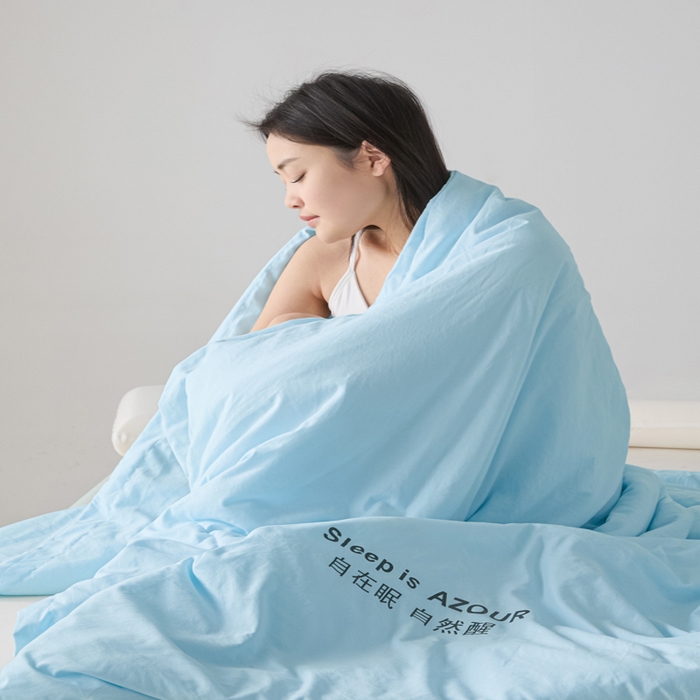 91家纺网 家纺一手货源 找家纺 闲鱼家纺 2025新款某朵同款深睡Pro夏被 自在眠  自然醒 克莱茵蓝