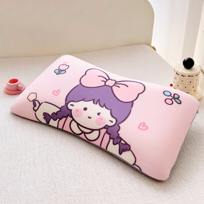 91家纺网 家纺一手货源 找家纺 2025新款卡通凉感丝亲肤枕 小仙女50*30*4 