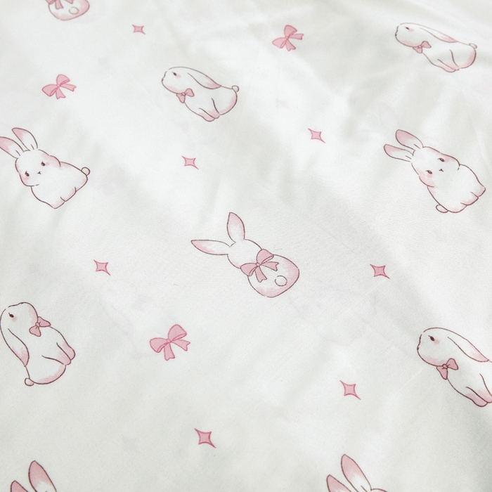 91家纺网 家纺一手货源 找家纺 丝涟家居 2025新款婴儿裸睡级凉感针织毯幼儿园夏被儿童夏被毯子 乖乖兔