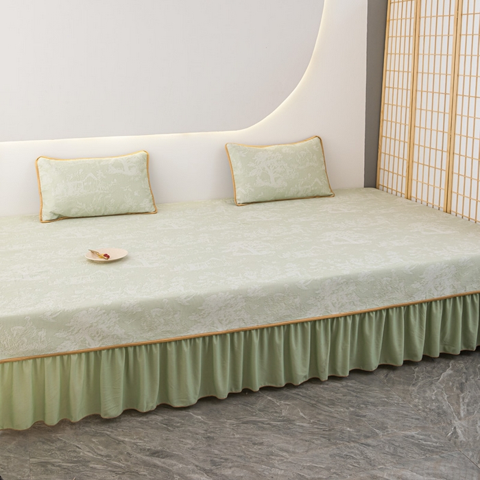 91家纺网 家纺一手货源 找家纺 手艺人家纺 2025新款冰丝提花凉席炕盖榻榻米炕垫TL01-TL22 TL12