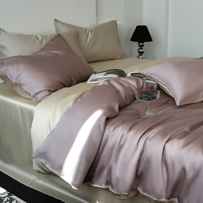 91家纺网 家纺一手货源 找家纺 简纯主义 2025新款60s兰精天丝纯色四件套 兰黛