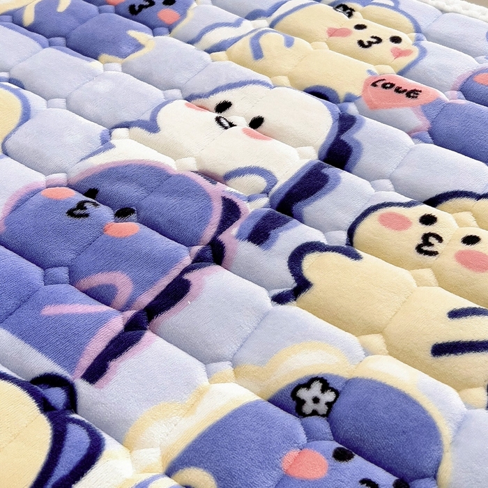 91家纺网 家纺一手货源 找家纺 梵赫家纺2024新款牛奶绒床护垫床垫幼儿园床垫儿童床垫可水洗 薄垫-啵啵恐龙