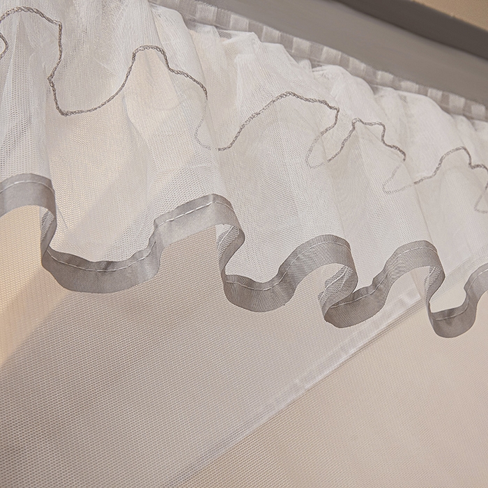 91家纺网 家纺一手货源 找家纺 冉美家纺  2025新款T+U门坐床蚊帐 夏茵-简灰