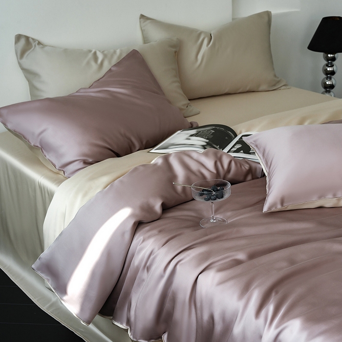 91家纺网 家纺一手货源 找家纺 简纯主义 2025新款60s兰精天丝纯色四件套 兰黛