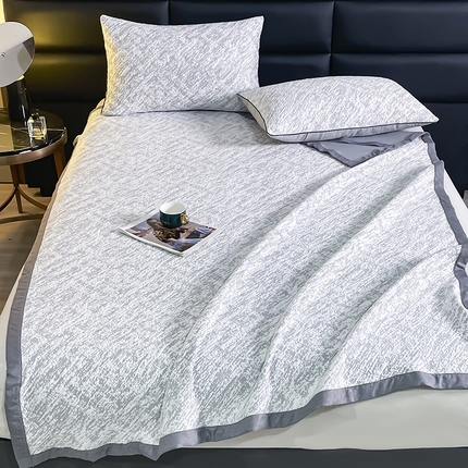 锦罗绣 2025春夏新款PE中分子凉感提花软凉席席子 流金岁月-灰 床单款