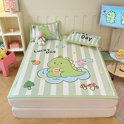 91家纺网 家纺一手货源 找家纺 （总）摩妮卡 2025新款A类大版碳光冰丝席 三件套