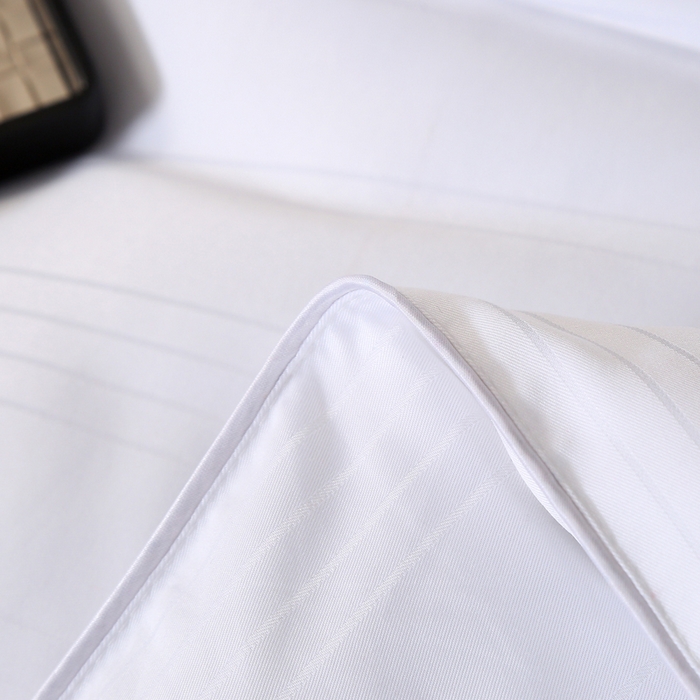 91家纺网 家纺一手货源 找家纺 2025新款全棉缎条贡缎提花被子被芯夏凉被春秋被冬被二合一子母被 白色