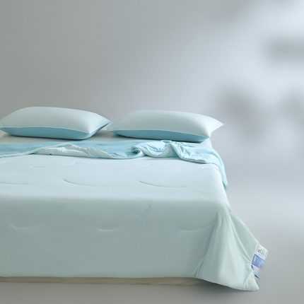 一加一 2025新款凉感深睡抗菌控温夏被被子被芯 清新蓝