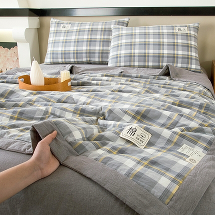 91家纺网 家纺一手货源 找家纺 （总）2025新款新疆棉花被夏被100%里外全棉棉花夏被无印风全棉色织水洗棉夏凉被空调被春秋被单人可机洗
