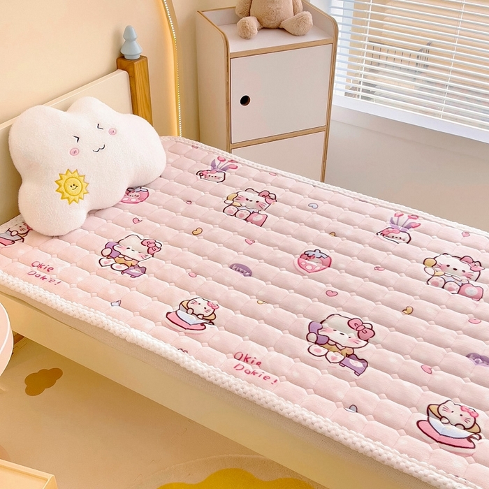 91家纺网 家纺一手货源 找家纺 （总）梵赫家纺2024新款牛奶绒床护垫床垫幼儿园床垫儿童床垫可水洗