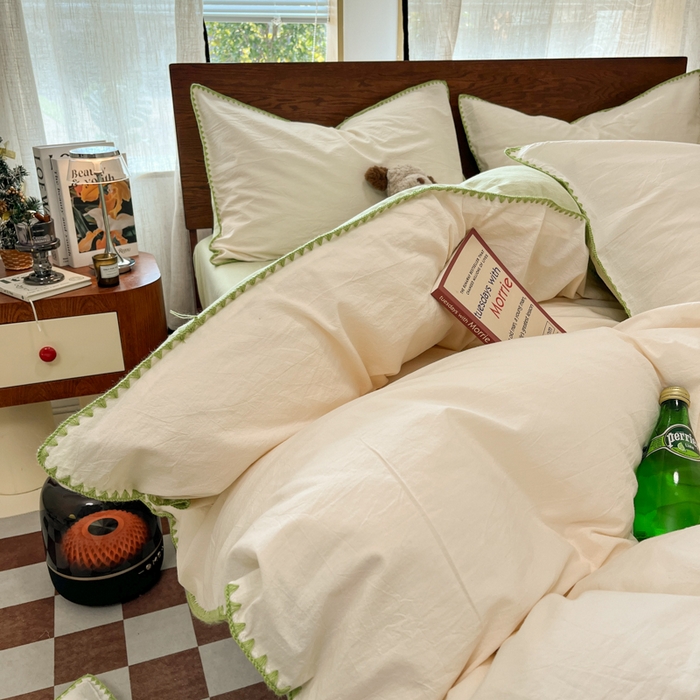 91家纺网 家纺一手货源 找家纺 （总）慕尚家纺 2025新款全棉纯棉三角针色织四件套