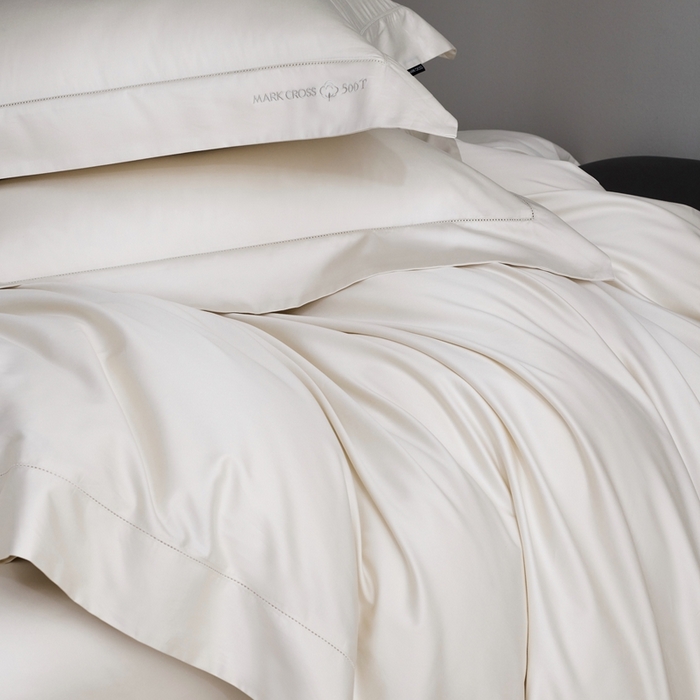 91家纺网 家纺一手货源 找家纺 佳汐蓝 2025新款奢简高支棉柔雾奢缎长绒棉四件套券后不低于628/648元 羊脂白