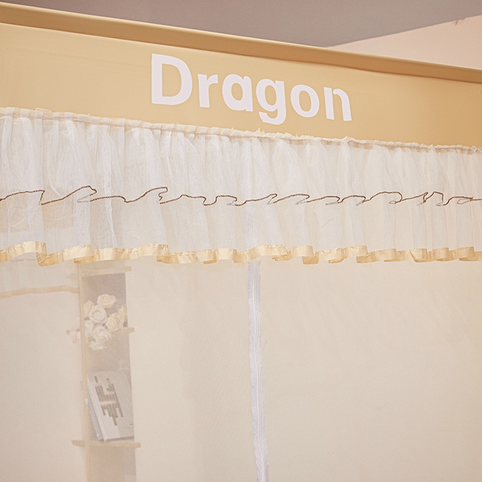 91家纺网 家纺一手货源 找家纺 冉美家纺  2025新款T+U门坐床蚊帐 夏茵-卡其