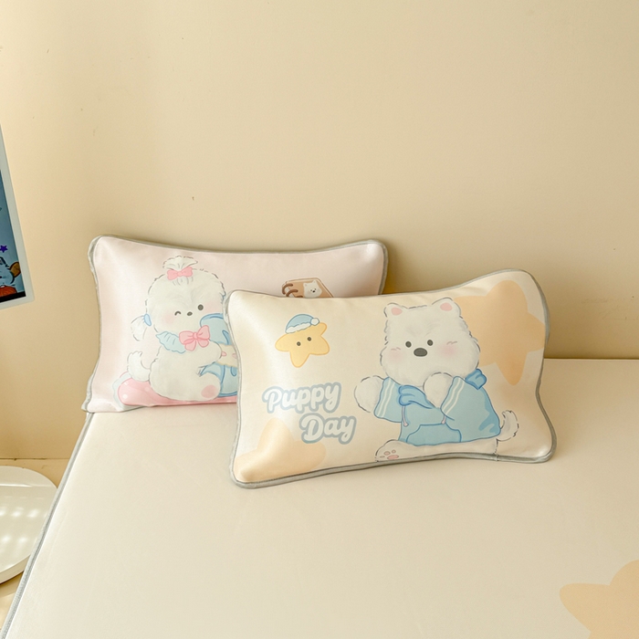 91家纺网 家纺一手货源 找家纺 慕尚家纺 2025新款凉感卡通工艺席床笠-圆满