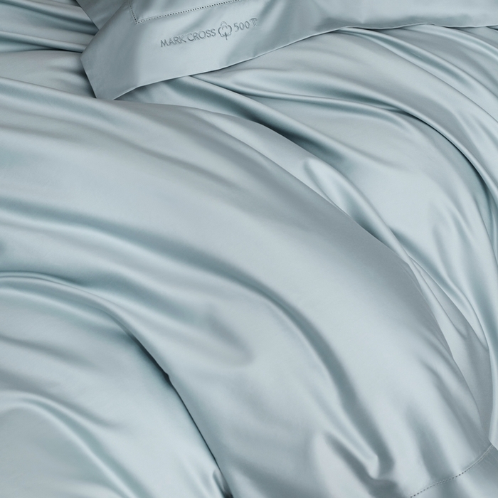 91家纺网 家纺一手货源 找家纺 佳汐蓝 2025新款奢简高支棉柔雾奢缎长绒棉四件套券后不低于628/648元 晴空蓝