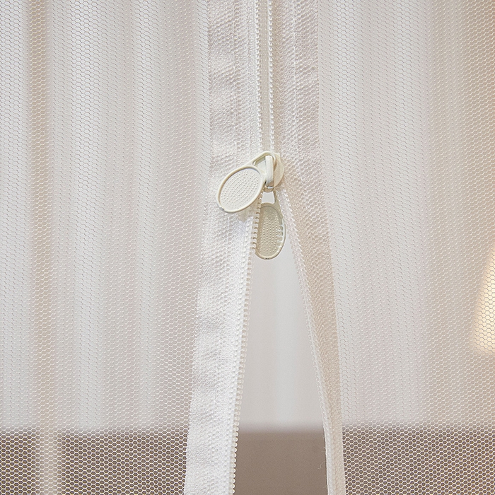 91家纺网 家纺一手货源 找家纺 冉美家纺  2025新款T+U门坐床蚊帐 夏茵-简灰