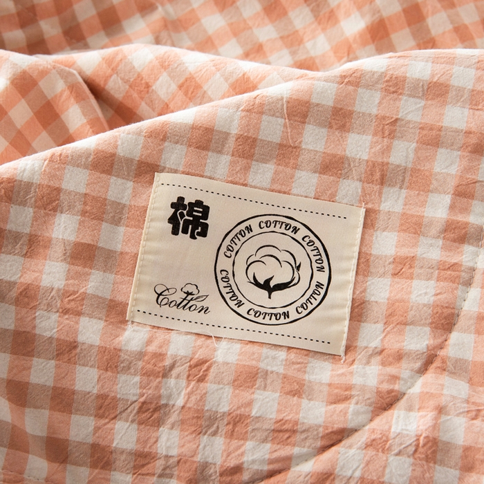 91家纺网 家纺一手货源 找家纺 鑫棉坊 2025新款全棉色织水洗棉A类棉花夏被可机洗空调被四件套床单枕套 初晴