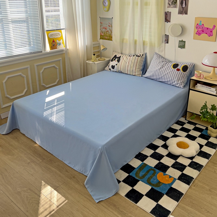 91家纺网 家纺一手货源 找家纺 一霖家纺 2025新款高克重云朵棉数码印花＋毛巾绣四件套 黑色小猫