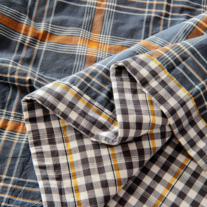 91家纺网 家纺一手货源 找家纺 鑫棉坊 2025新款全棉色织水洗棉A类棉花夏被可机洗空调被四件套床单枕套 伯恩