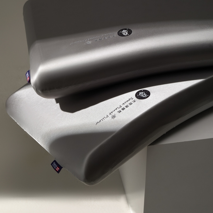 91家纺网 家纺一手货源 找家纺 蔻眠2025新款礼盒装太空深睡记忆枕芯零压护颈枕头 礼盒装-灰色42*70*10cm/只