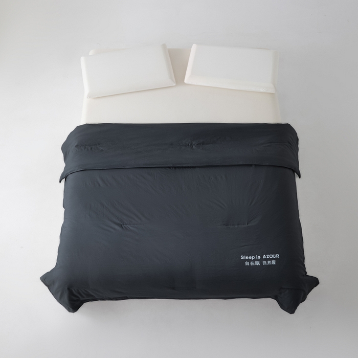 91家纺网 家纺一手货源 找家纺 闲鱼家纺 2025新款某朵同款深睡Pro夏被 自在眠  自然醒 深灰