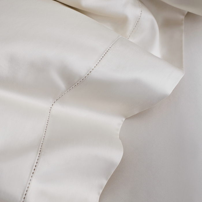 91家纺网 家纺一手货源 找家纺 佳汐蓝 2025新款奢简高支棉柔雾奢缎长绒棉四件套券后不低于628/648元 羊脂白