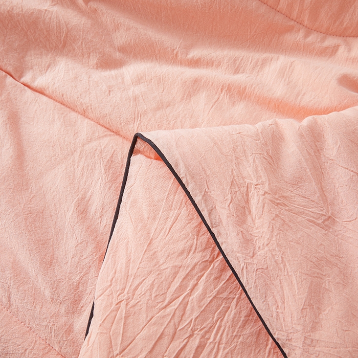 91家纺网 家纺一手货源 找家纺 熙宴家纺 2025新款纯色水洗棉新疆棉花夏被 粉玉