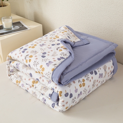 91家纺网 家纺一手货源 找家纺 好睡棉 2025新款柔软裸睡级水洗棉夏被新疆棉花被夏凉被空调被被子 兔野仙踪
