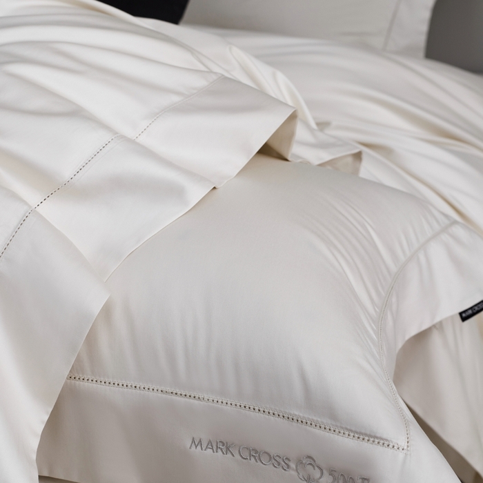 91家纺网 家纺一手货源 找家纺 佳汐蓝 2025新款奢简高支棉柔雾奢缎长绒棉四件套券后不低于628/648元 羊脂白