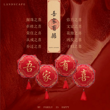 91家纺网 家纺一手货源 找家纺 （总）2025新款吾家有喜高精密刺绣流苏婚庆小抱枕