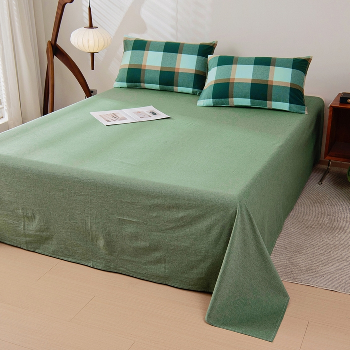 91家纺网 家纺一手货源 找家纺 鑫棉坊 2025新款全棉色织水洗棉A类棉花夏被可机洗空调被四件套床单枕套 澜海