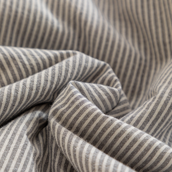 91家纺网 家纺一手货源 找家纺 鑫棉坊 2025新款全棉色织水洗棉A类棉花夏被可机洗空调被四件套床单枕套 浅灰谧境