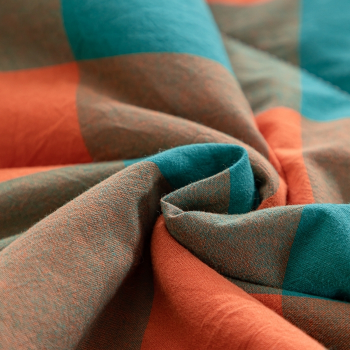 91家纺网 家纺一手货源 找家纺 鑫棉坊 2025新款全棉色织水洗棉A类棉花夏被可机洗空调被四件套床单枕套 北辰