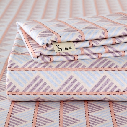 91家纺网 家纺一手货源 找家纺 爱彼2025新款华夫格全棉纯棉老粗布床单凉席-系列三 幻想主义