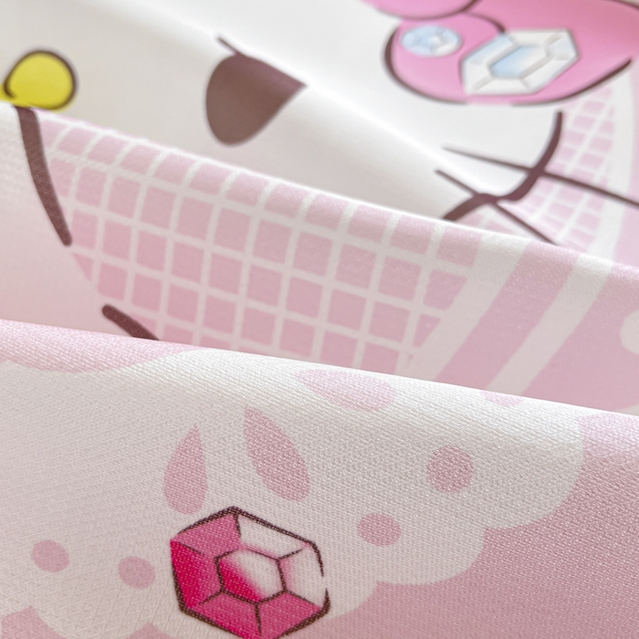 91家纺网 家纺一手货源 找家纺 博雅 2025新款三丽欧A类大版数码印花1200D冰丝凉席凉席席子 花花KT