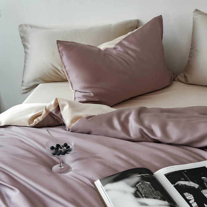 91家纺网 家纺一手货源 找家纺 简纯主义 2025新款60s兰精天丝纯色四件套 兰黛