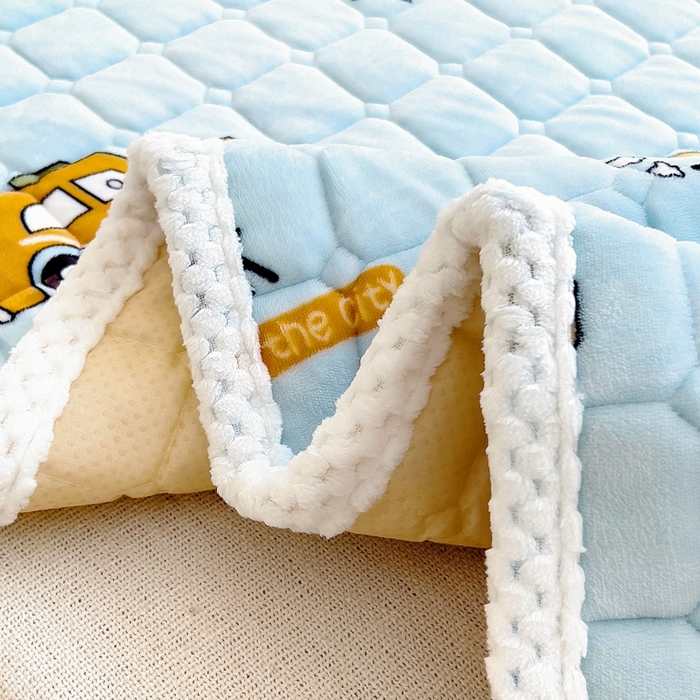 91家纺网 家纺一手货源 找家纺 梵赫家纺2024新款牛奶绒床护垫床垫幼儿园床垫儿童床垫可水洗 薄垫-工程车队