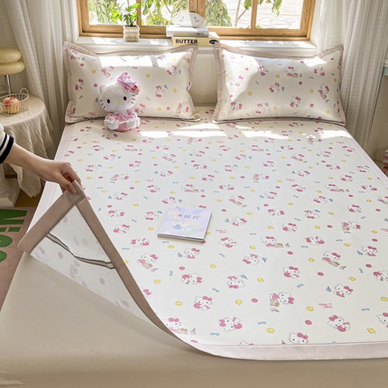 91家纺网 家纺一手货源 找家纺 （总）博雅 2025新款三丽欧A类小版数码印花1200D冰丝凉席凉席席子