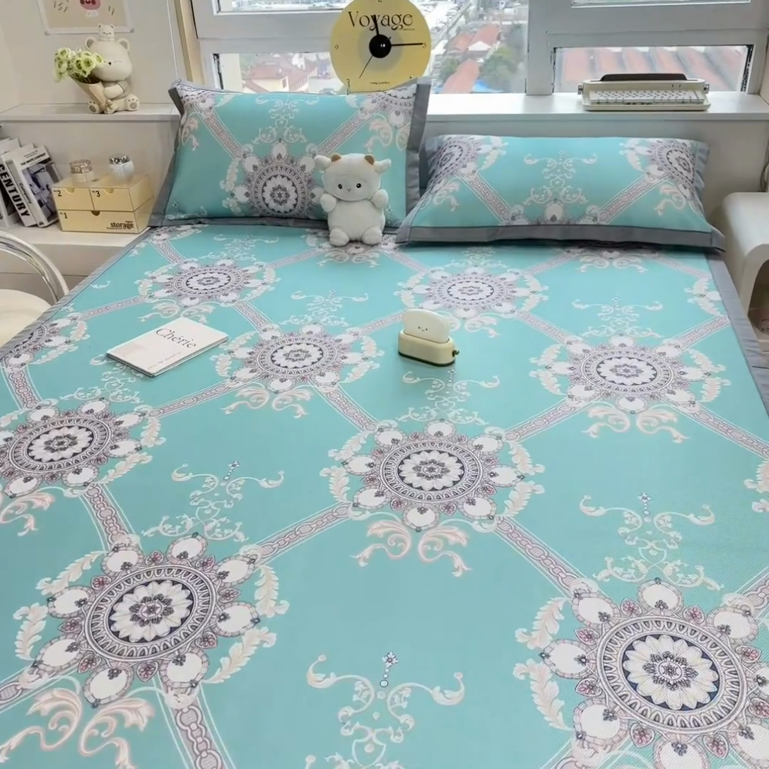 91家纺网 家纺一手货源 找家纺 （总）斯尔顿 2025新款炭光冰丝凉席